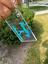 Load image into Gallery viewer, Healthy distraction-Blue Square keychain
