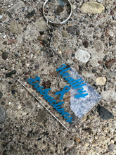Load image into Gallery viewer, Healthy distraction-Blue Square keychain
